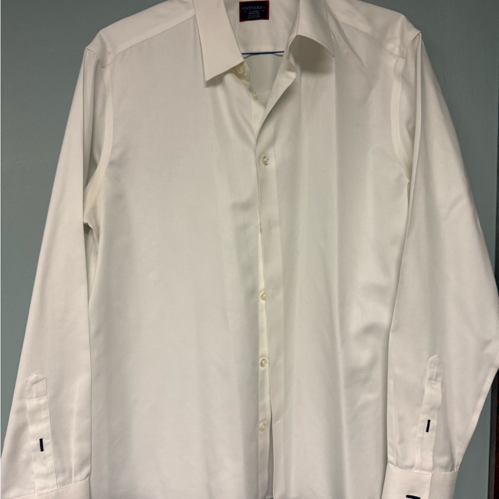 UNTUCKit White Men's Dress Shirt - Long Sleeve Button Front XL